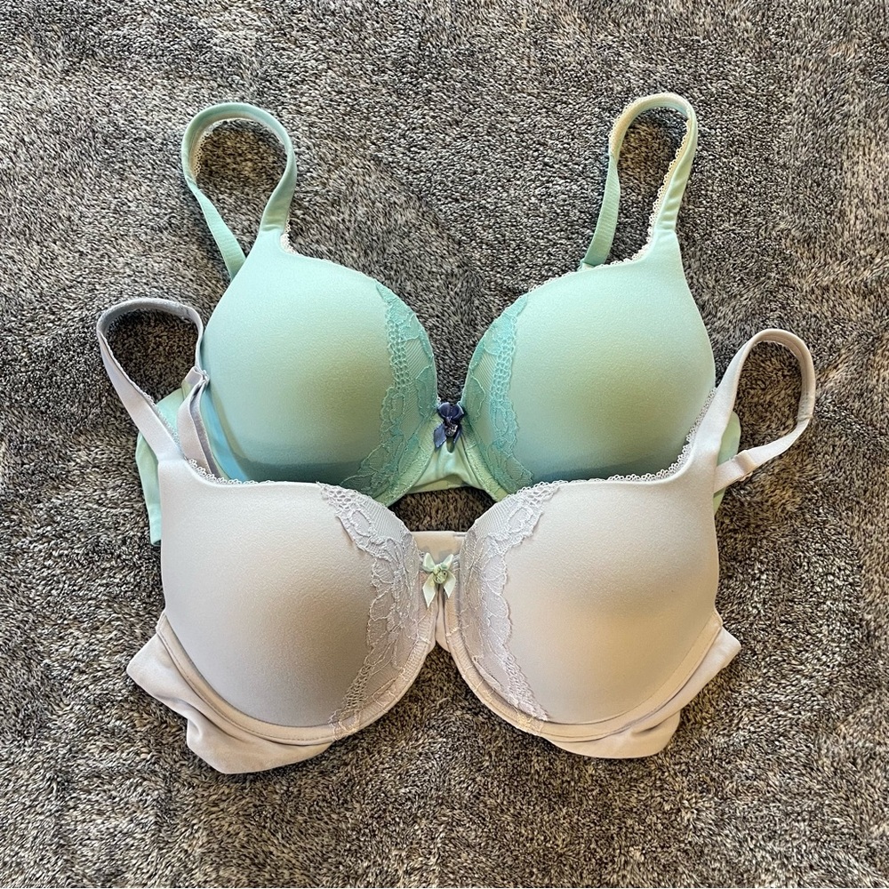 Victoria’s Secret Body By Victoria Perfect Shape pushup bras, size 34D, set of 2